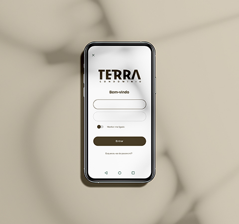 Demonstração da app Terra a correr num telemóvel